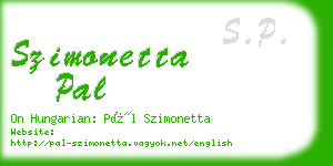 szimonetta pal business card